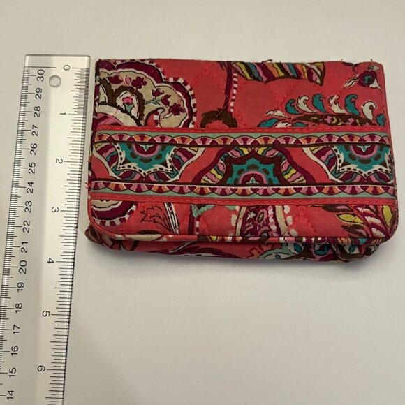 Vera Bradley Call Me Coral One For The Money Compact Taxi Wallet Vintage Y2K - Picture 8 of 10